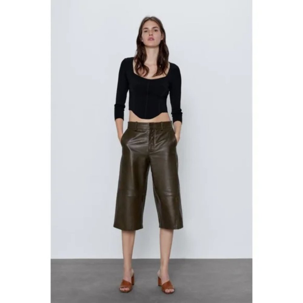 ZARA Cropped Knit Sweater Size S